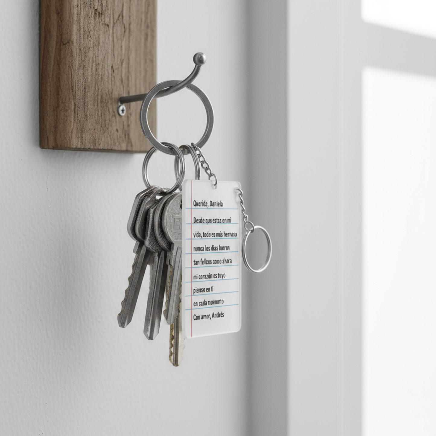 Llavero Acrílico Personalizado con Mensaje de Amor