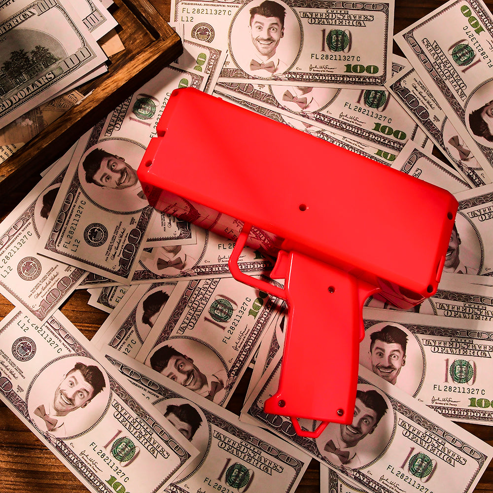 Pistola Lanza Billetes con Billetes Personalizados