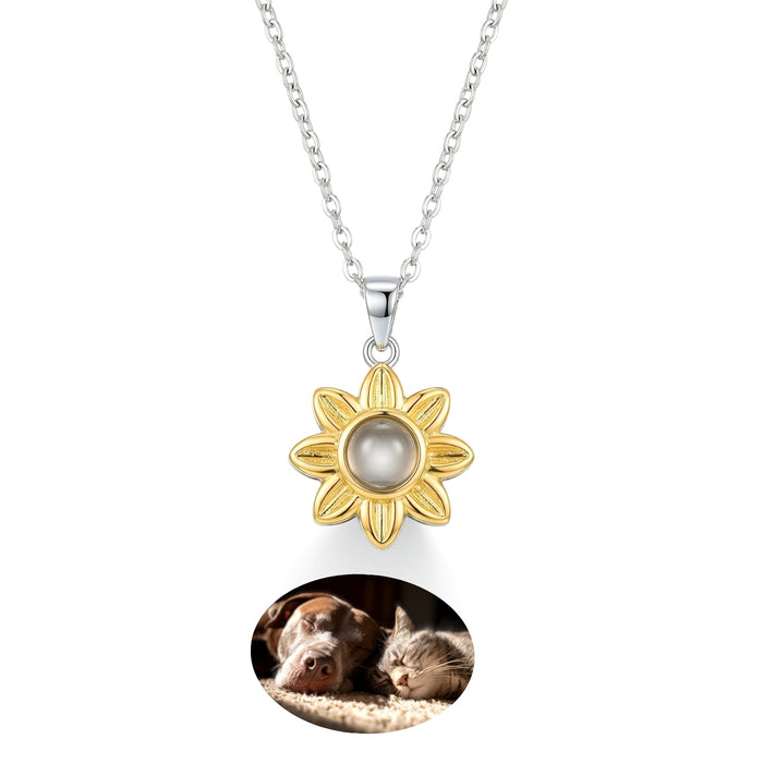 Collar de Proyección con Dije de Girasol