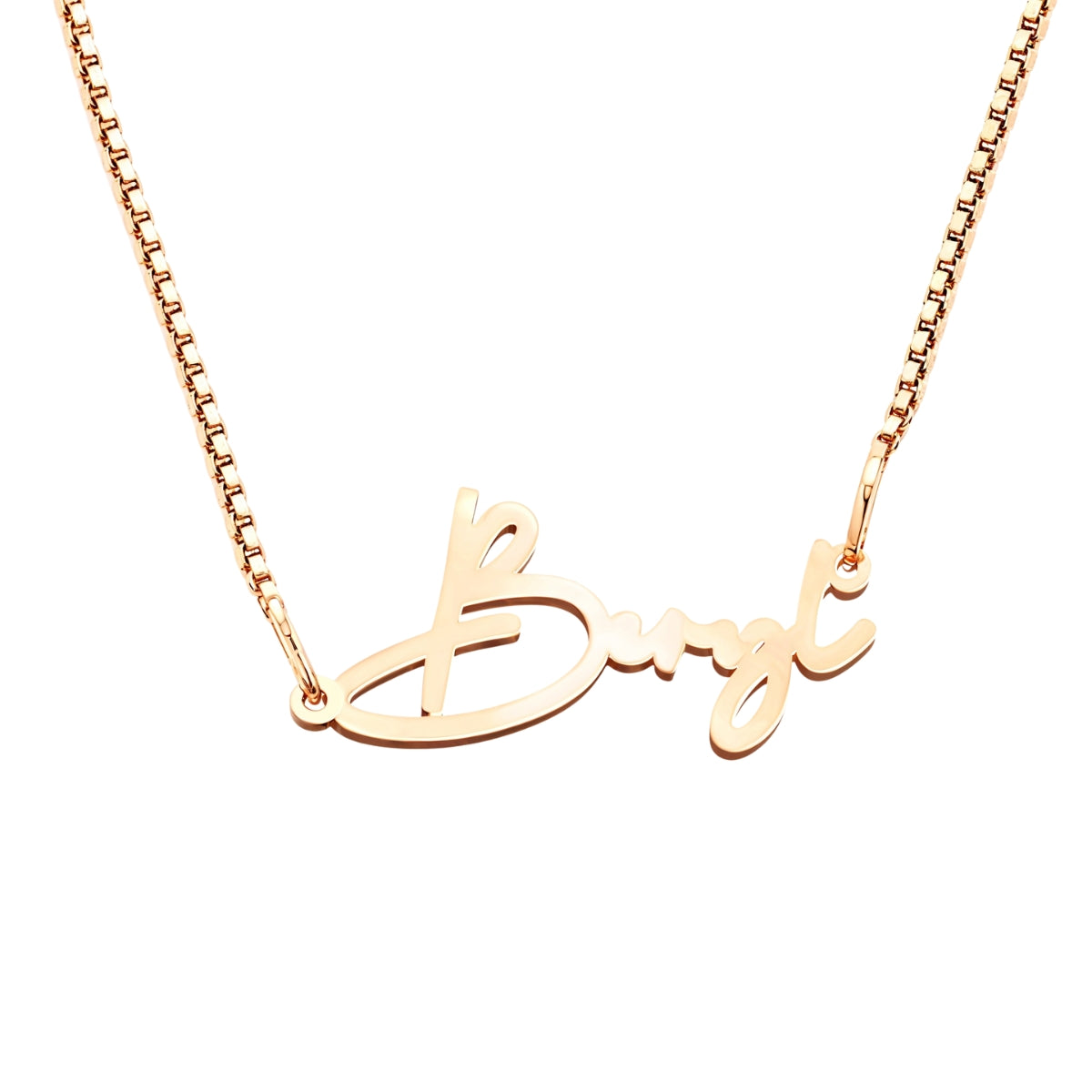 Collar Personalizado con Nombre Plata S925 y Cadena Tipo Box