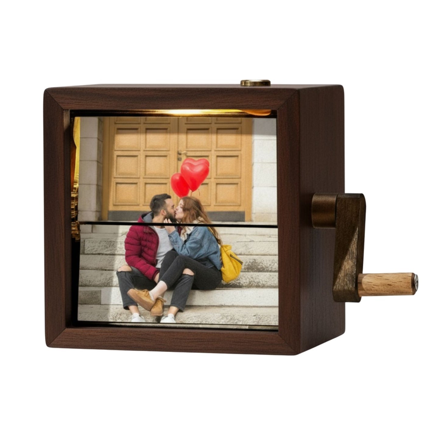 Caja de Recuerdos de Madera con Iluminación