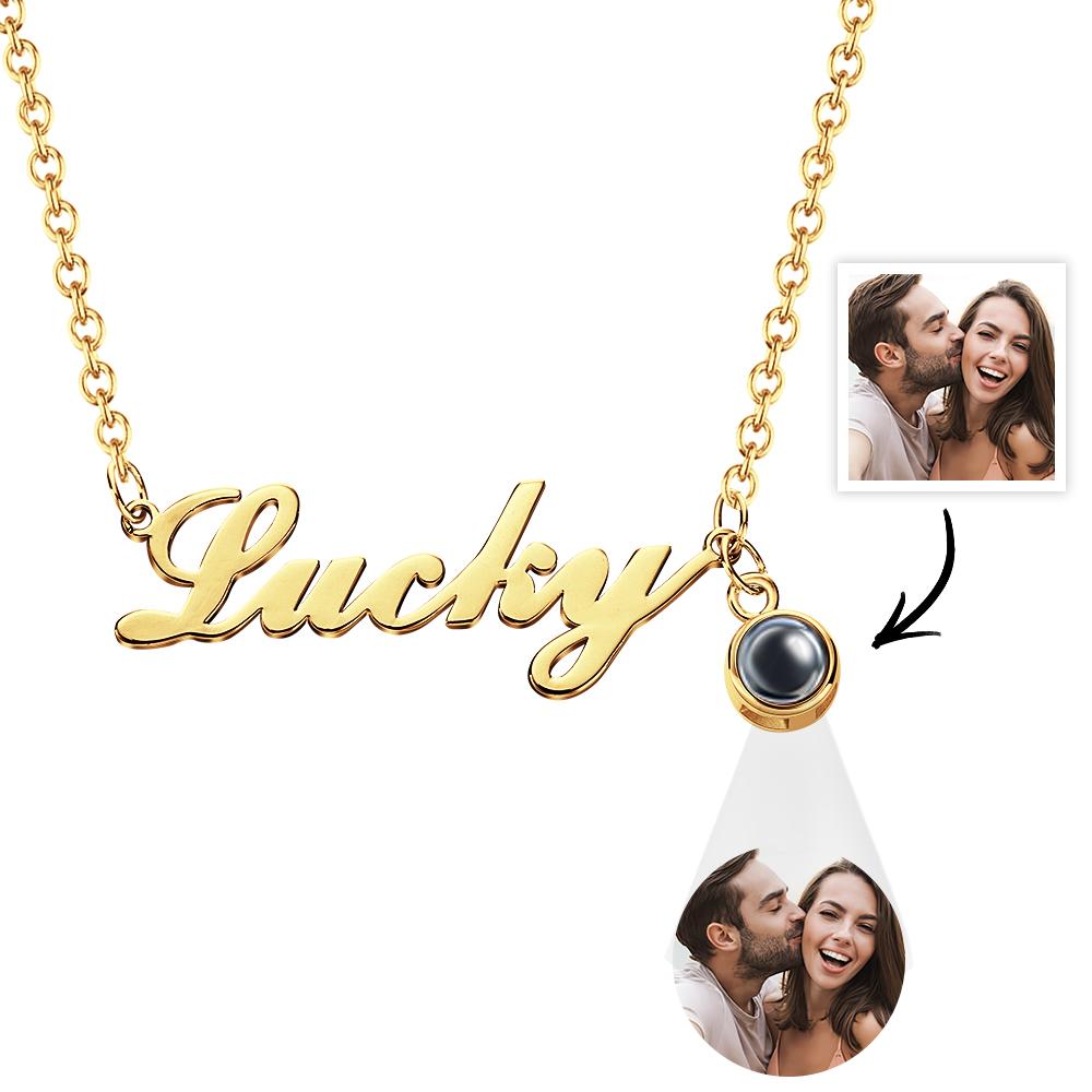 Collar Personalizado con Nombre y Proyección de Foto