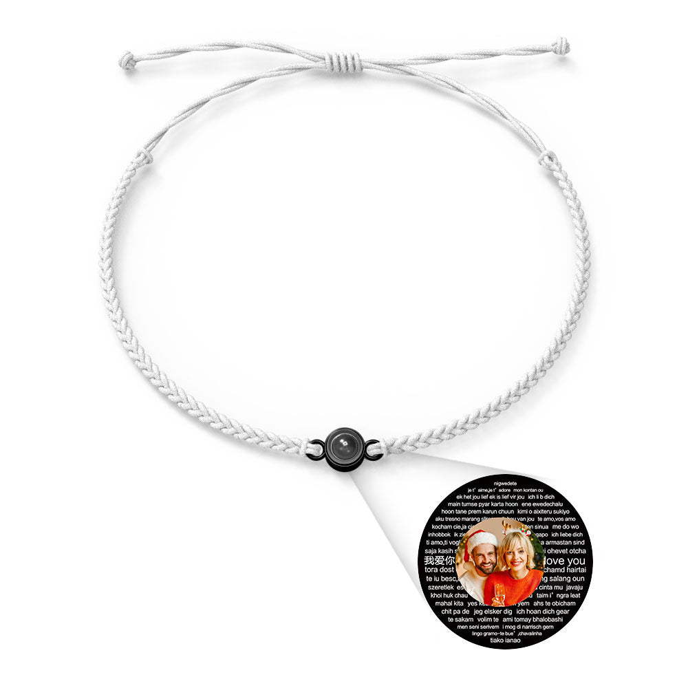 Pulsera de Proyección de Foto Personalizada — “Te Amo” en 100 Idiomas