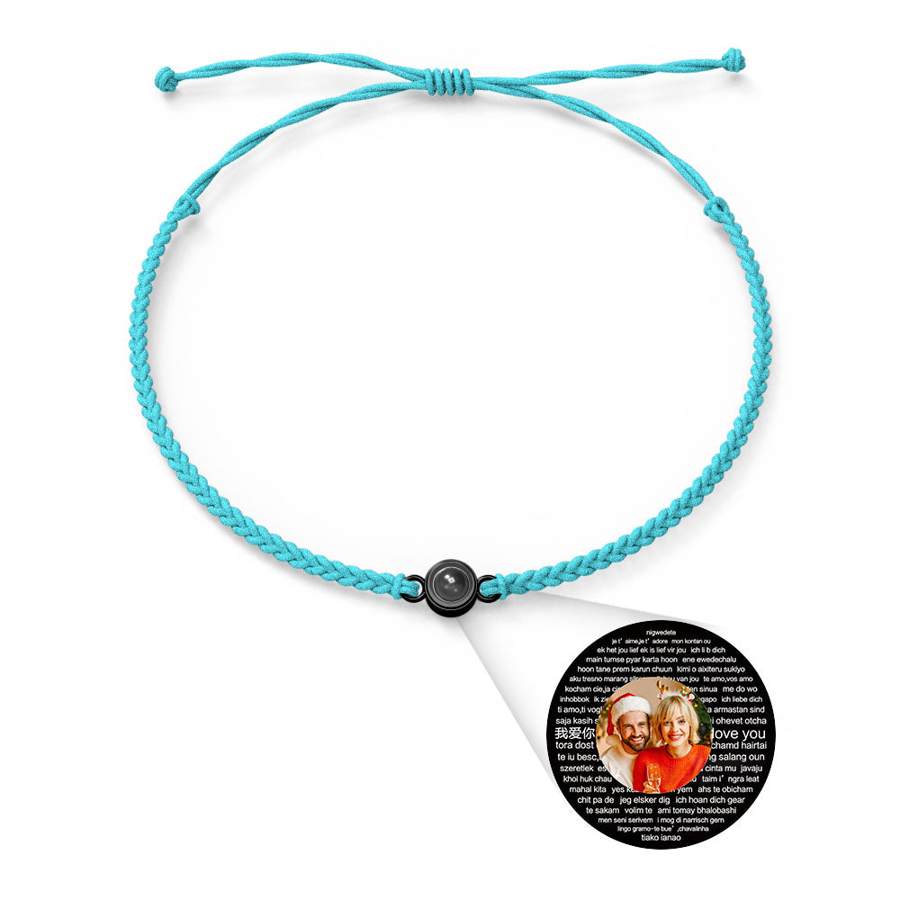 Pulsera de Proyección de Foto Personalizada — “Te Amo” en 100 Idiomas