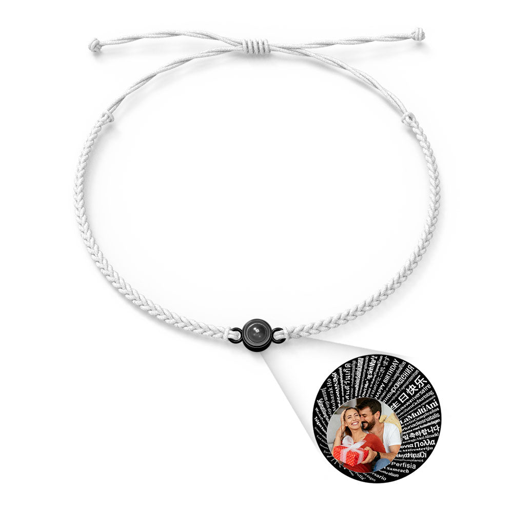 Pulsera de Proyección de Foto Personalizada — “Te Amo” en 100 Idiomas