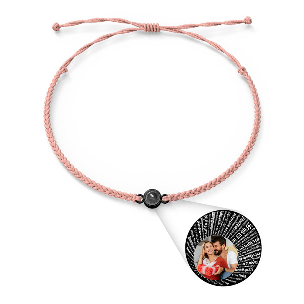 Pulsera de Proyección de Foto Personalizada — “Te Amo” en 100 Idiomas