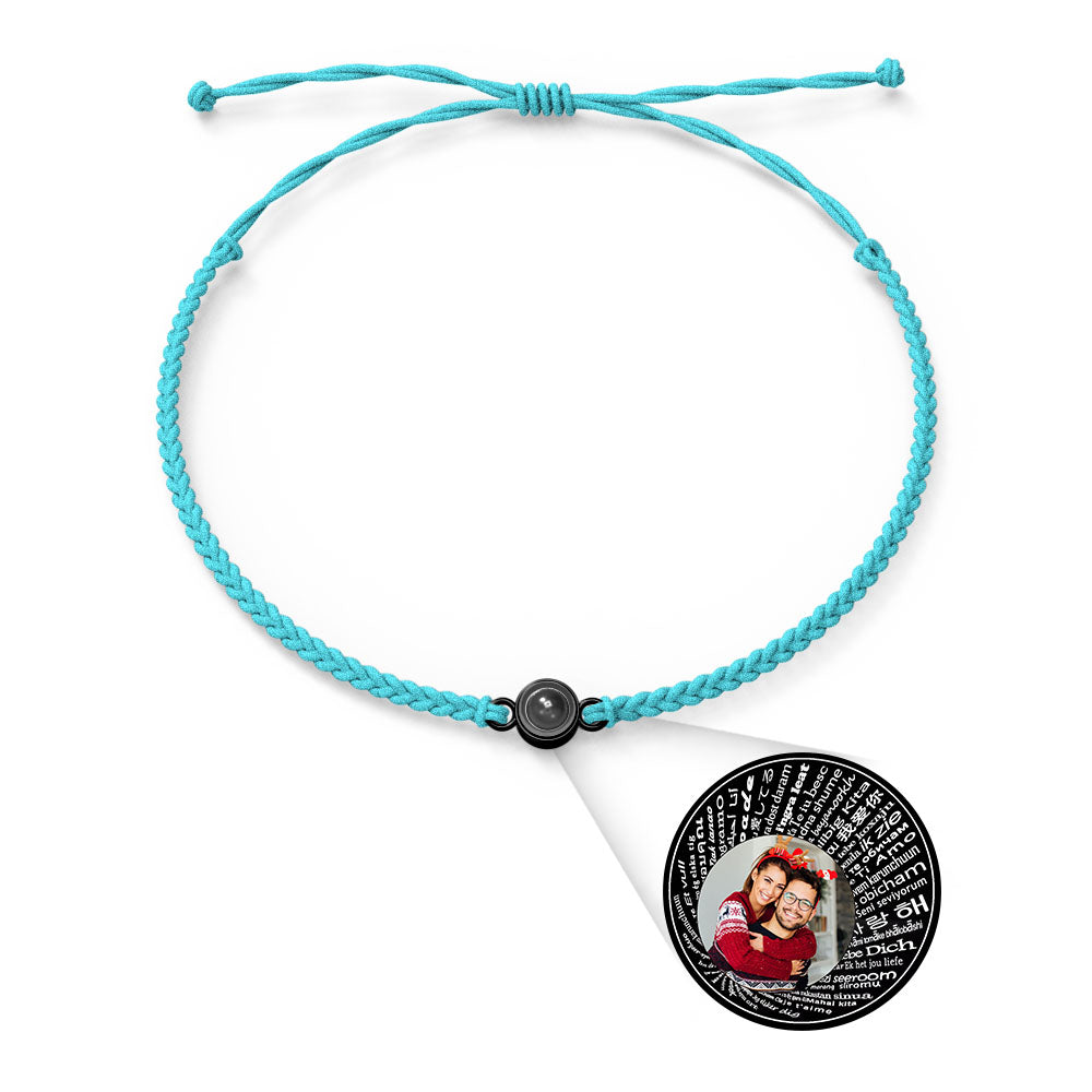 Pulsera de Proyección de Foto Personalizada — “Te Amo” en 100 Idiomas