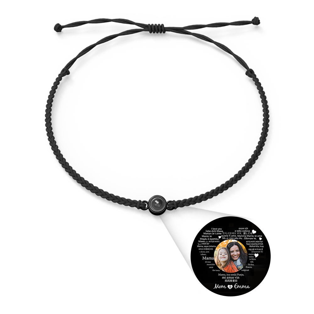 Pulsera de Proyección de Foto Personalizada — “Te Amo” en 100 Idiomas