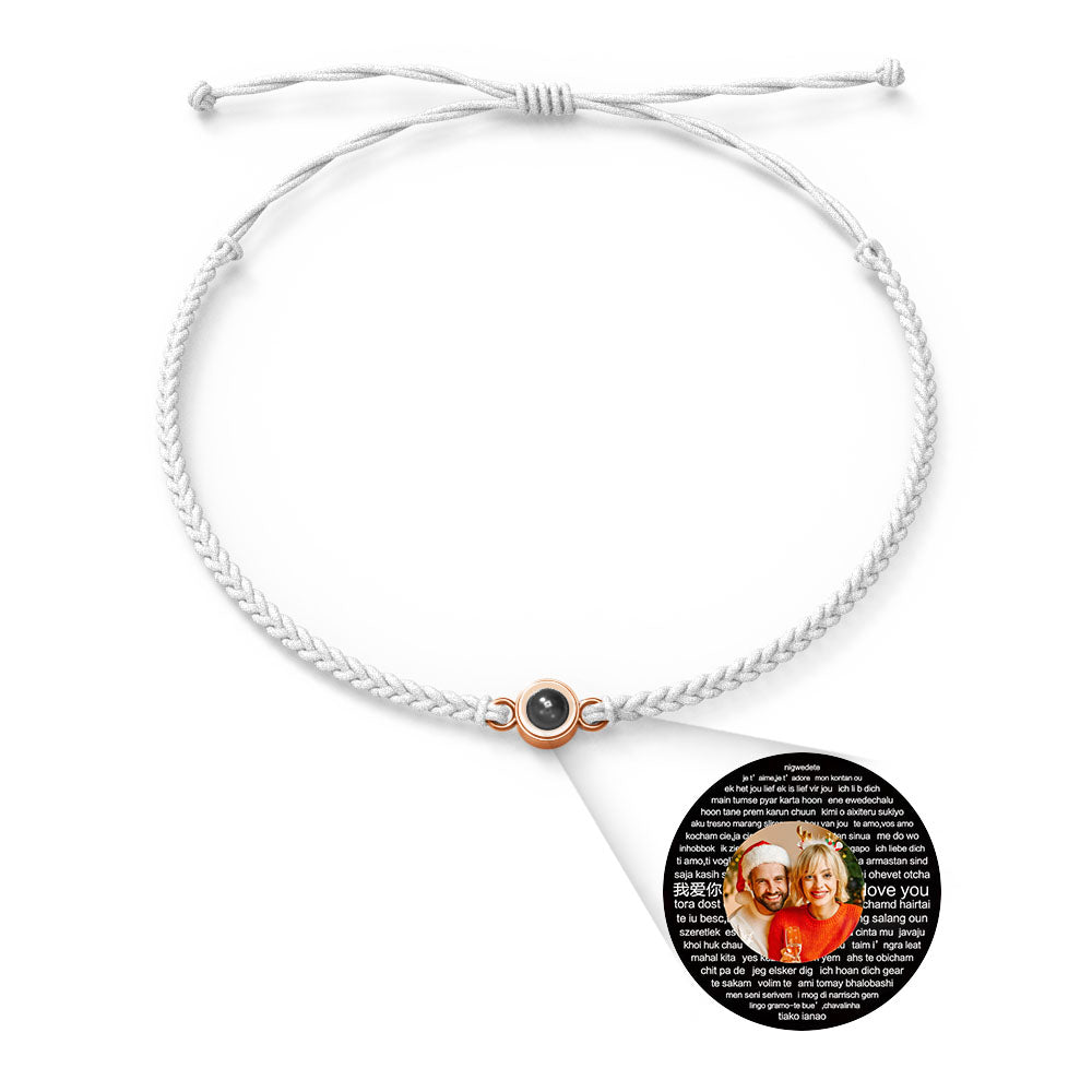 Pulsera de Proyección de Foto Personalizada — “Te Amo” en 100 Idiomas