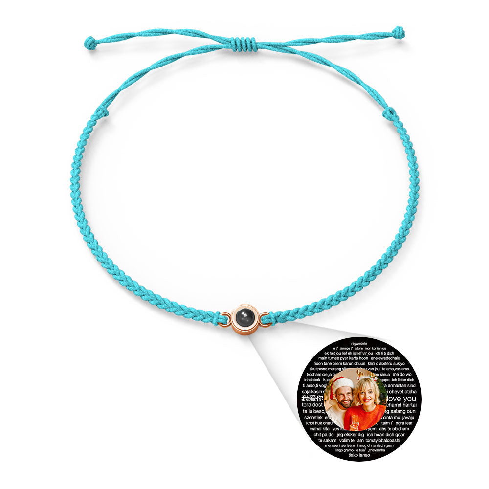 Pulsera de Proyección de Foto Personalizada — “Te Amo” en 100 Idiomas