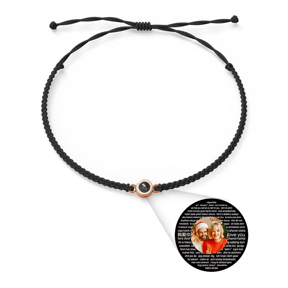 Pulsera de Proyección de Foto Personalizada — “Te Amo” en 100 Idiomas