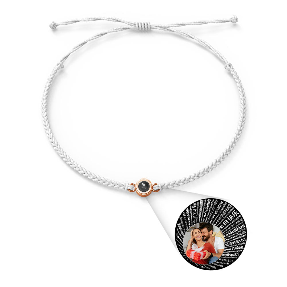 Pulsera de Proyección de Foto Personalizada — “Te Amo” en 100 Idiomas