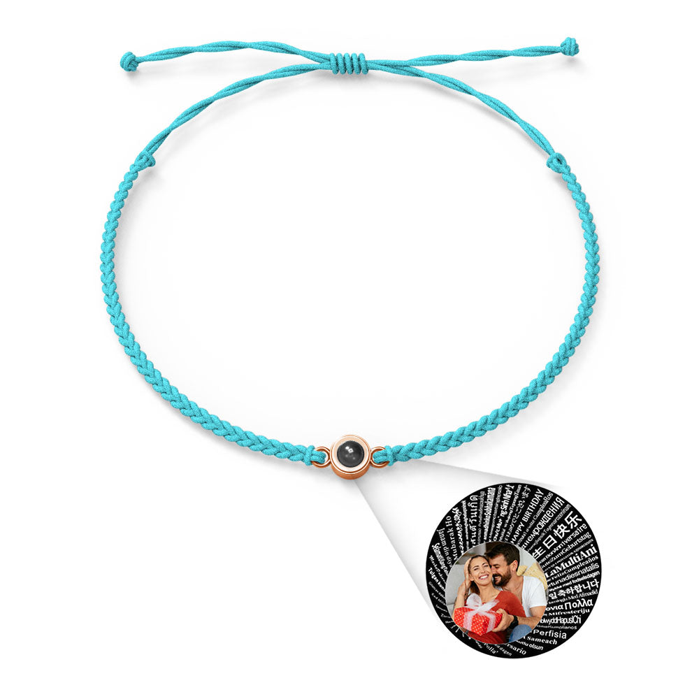 Pulsera de Proyección de Foto Personalizada — “Te Amo” en 100 Idiomas