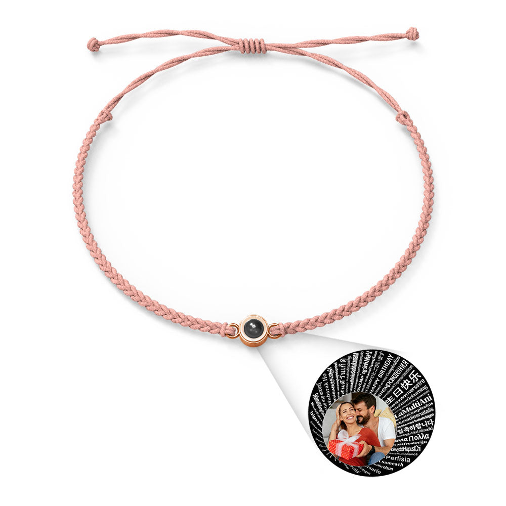 Pulsera de Proyección de Foto Personalizada — “Te Amo” en 100 Idiomas