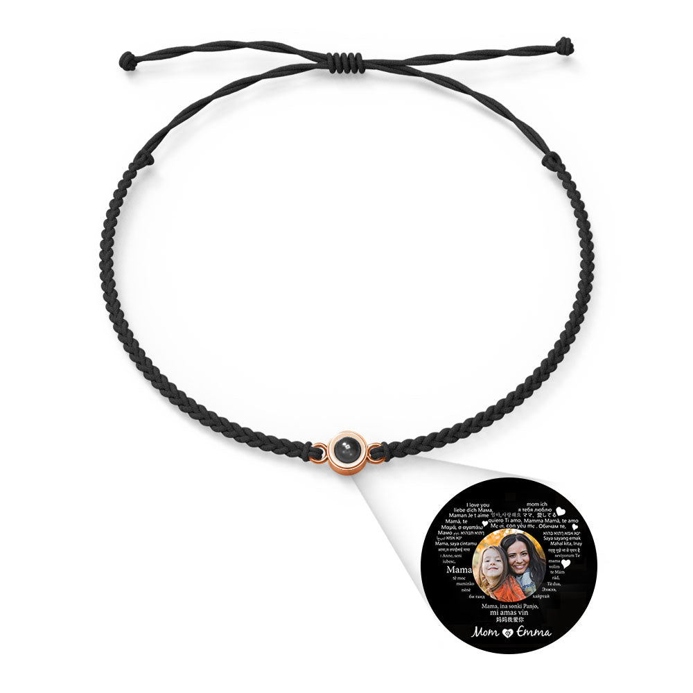 Pulsera de Proyección de Foto Personalizada — “Te Amo” en 100 Idiomas