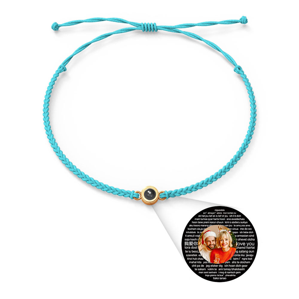 Pulsera de Proyección de Foto Personalizada — “Te Amo” en 100 Idiomas