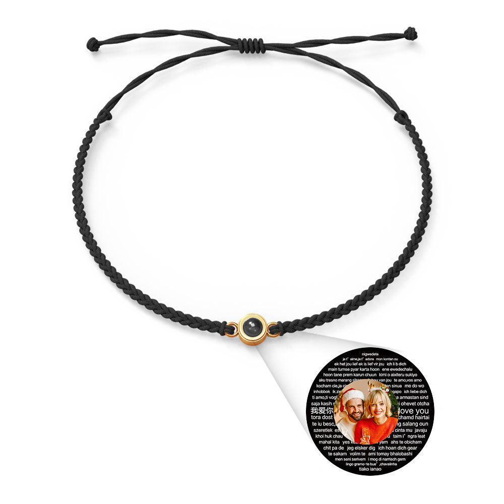Pulsera de Proyección de Foto Personalizada — “Te Amo” en 100 Idiomas