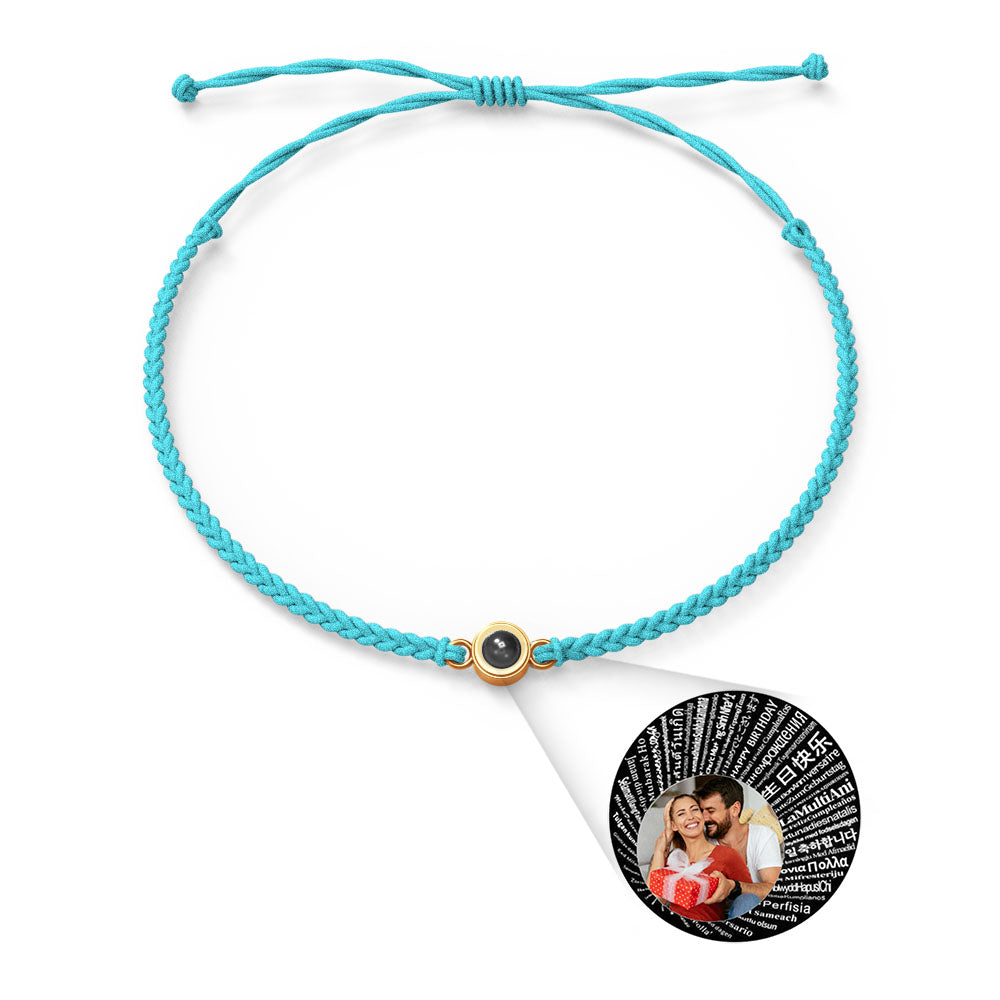 Pulsera de Proyección de Foto Personalizada — “Te Amo” en 100 Idiomas