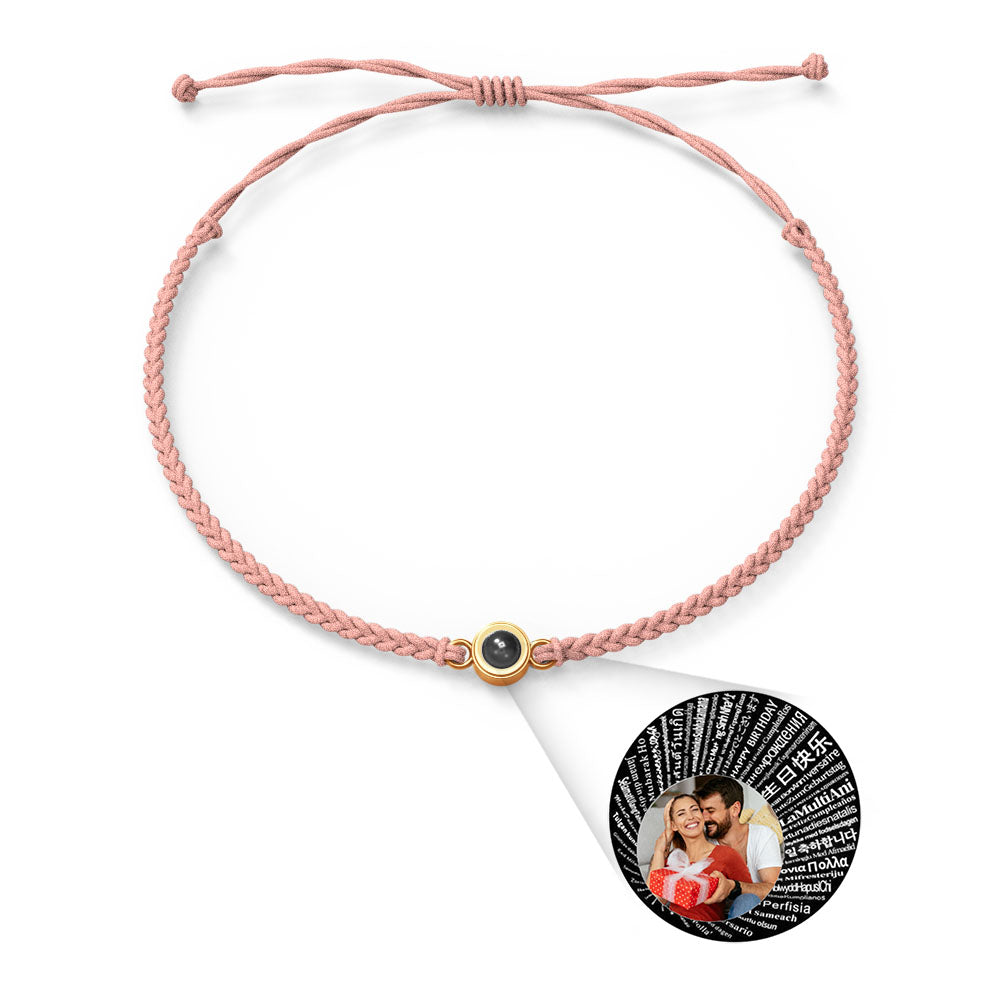 Pulsera de Proyección de Foto Personalizada — “Te Amo” en 100 Idiomas