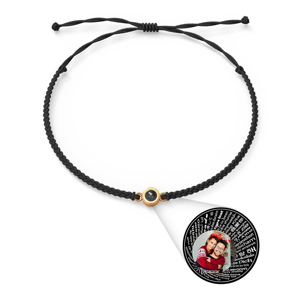 Pulsera de Proyección de Foto Personalizada — “Te Amo” en 100 Idiomas