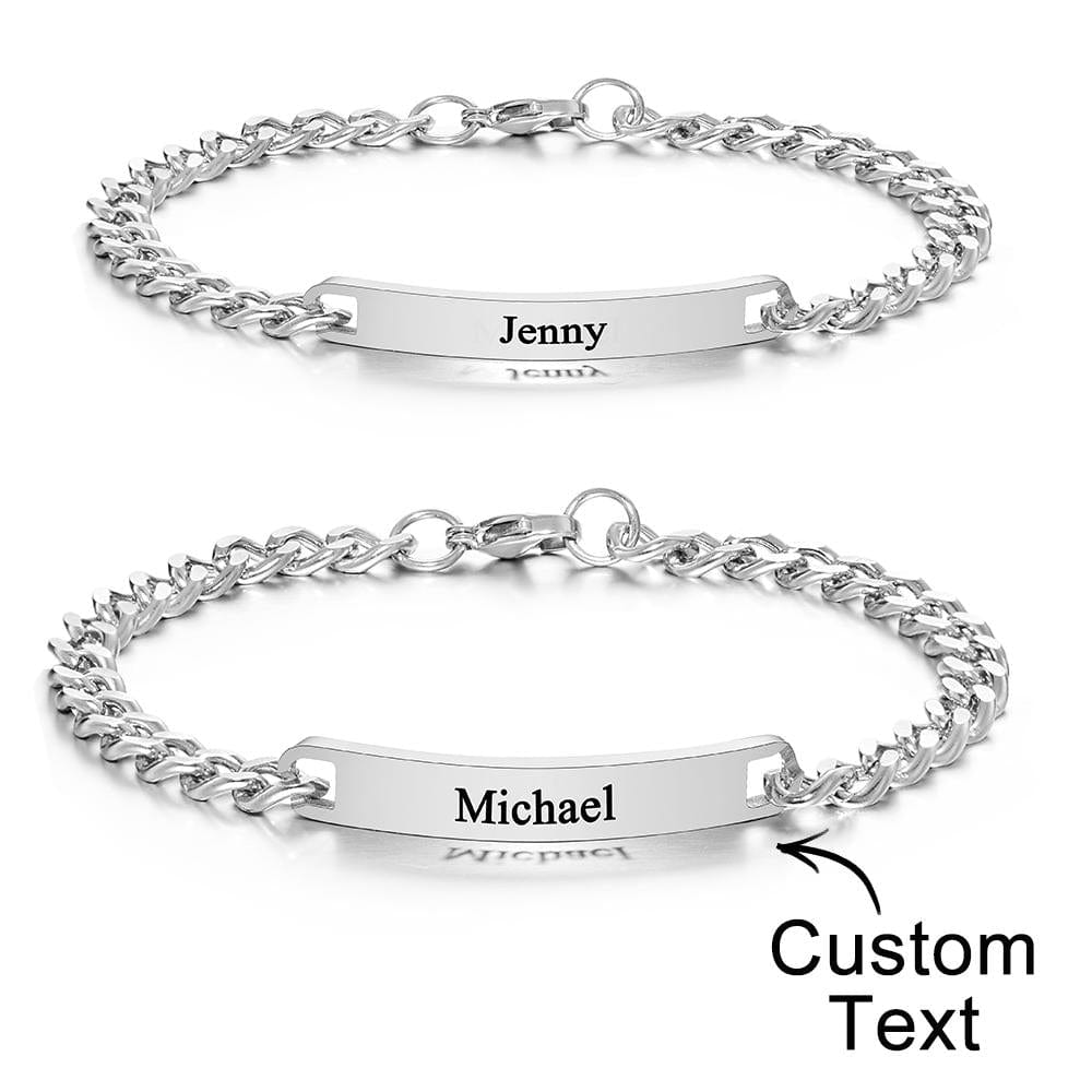 Set de Pulseras Personalizadas con Nombres Grabados