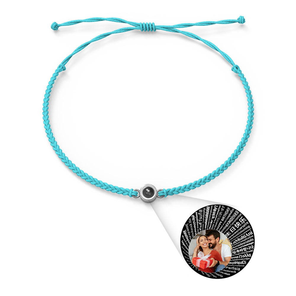 Pulsera de Proyección de Foto Personalizada — “Te Amo” en 100 Idiomas