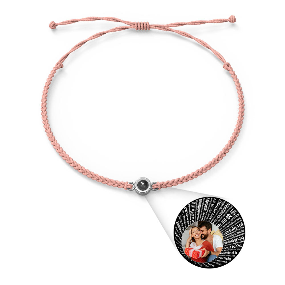 Pulsera de Proyección de Foto Personalizada — “Te Amo” en 100 Idiomas