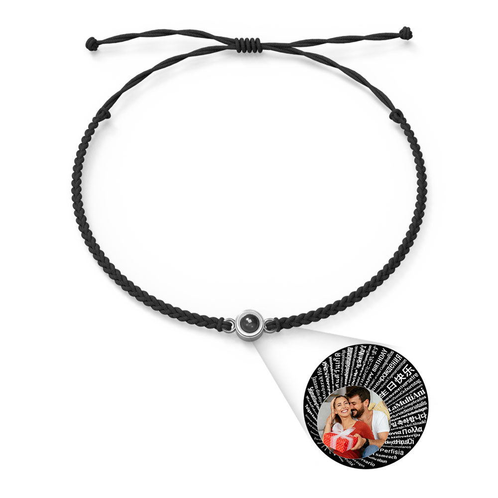 Pulsera de Proyección de Foto Personalizada — “Te Amo” en 100 Idiomas
