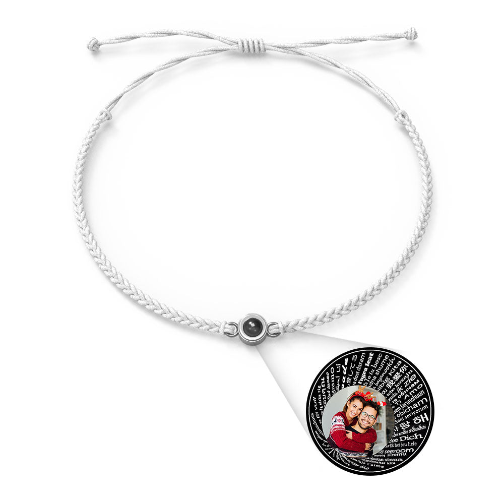 Pulsera de Proyección de Foto Personalizada — “Te Amo” en 100 Idiomas