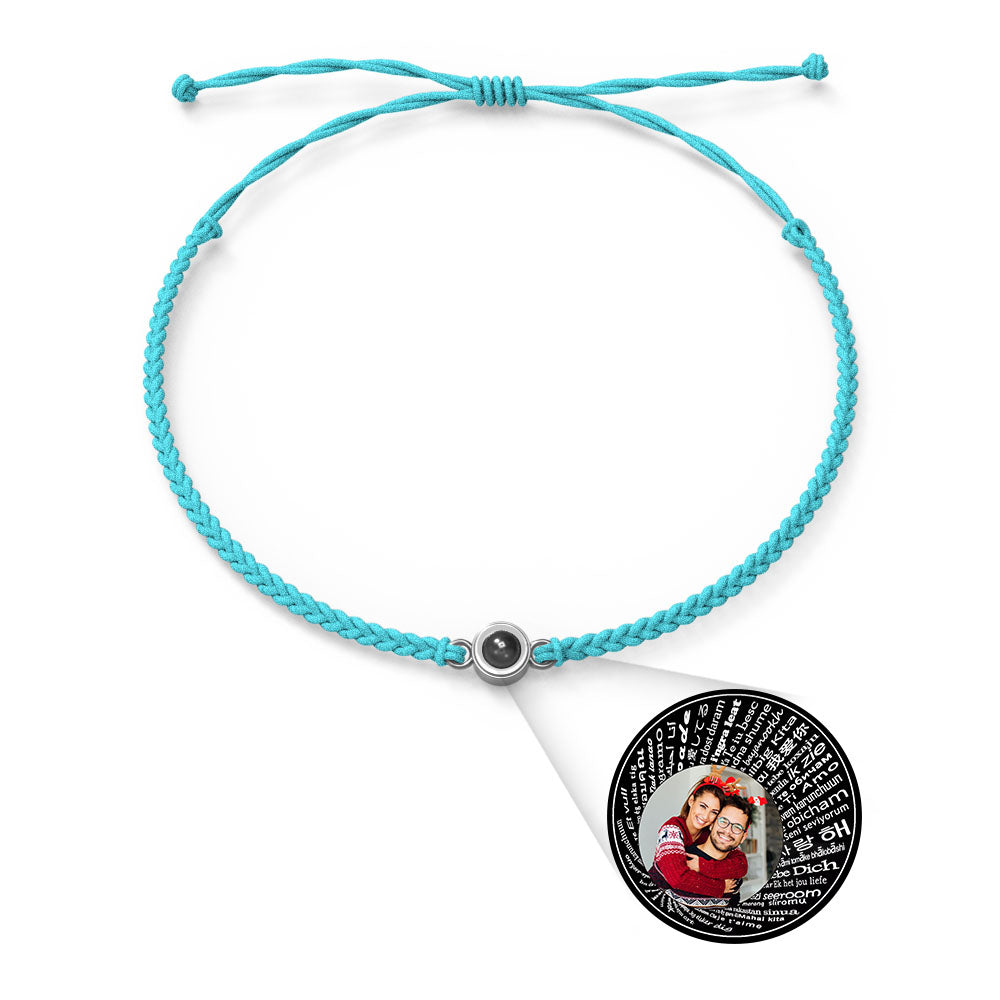 Pulsera de Proyección de Foto Personalizada — “Te Amo” en 100 Idiomas