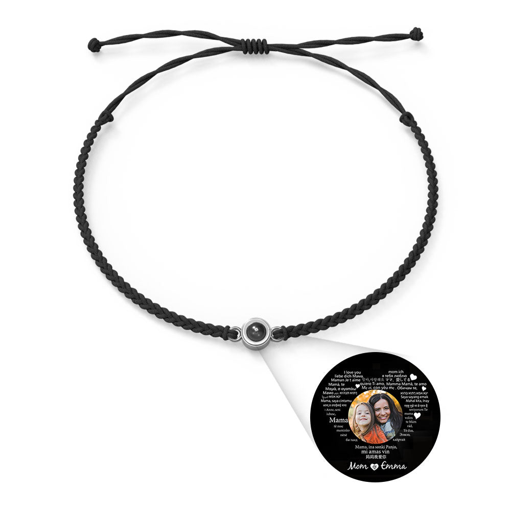 Pulsera de Proyección de Foto Personalizada — “Te Amo” en 100 Idiomas