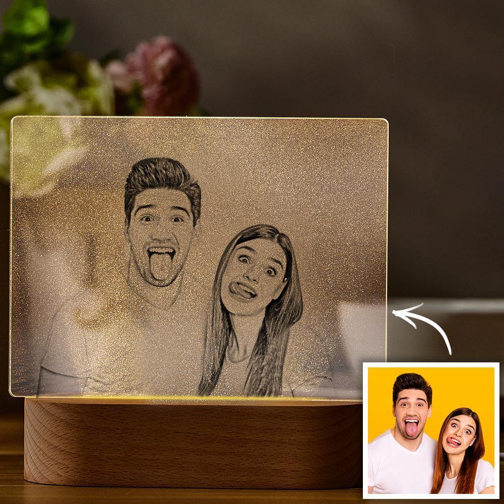 Lámpara Personalizada con Foto Grabada en 2D