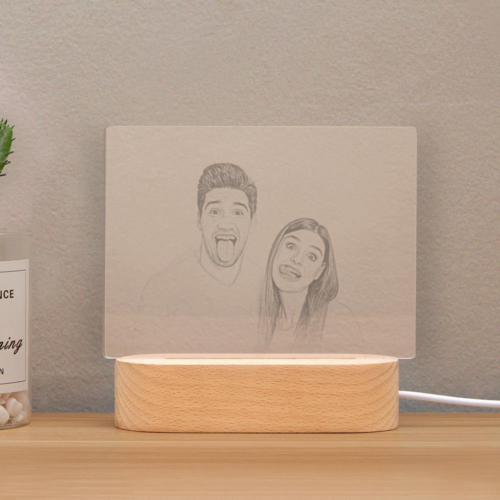 Lámpara Personalizada con Foto Grabada en 2D