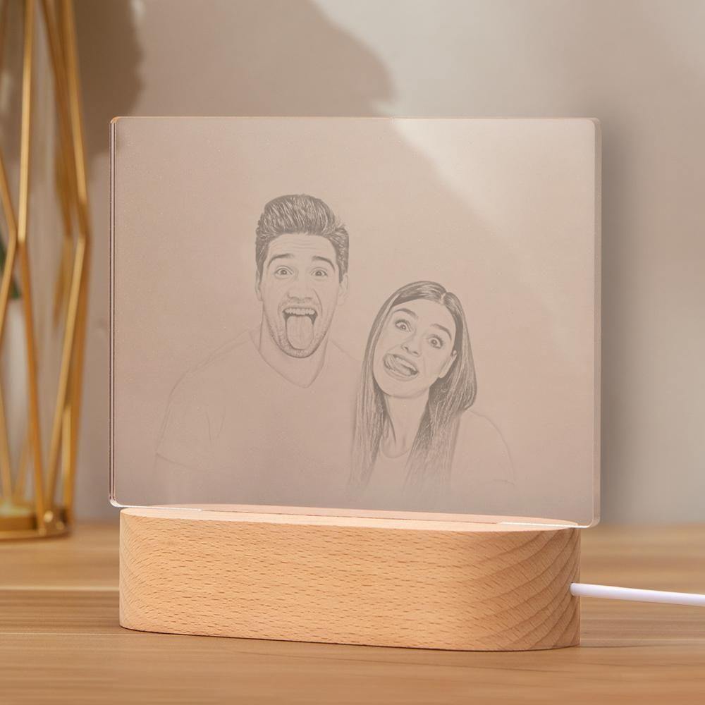 Lámpara Personalizada con Foto Grabada en 2D