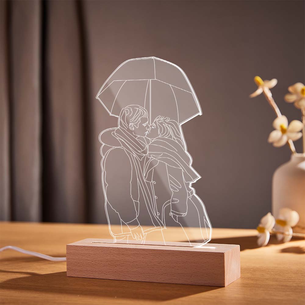 Lámpara 3D Personalizada Grabada con Foto