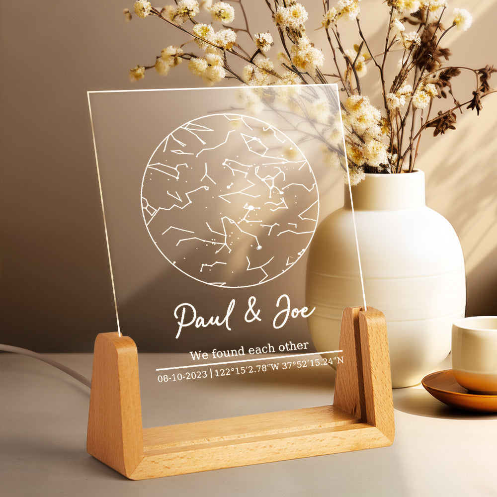 Lámpara Personalizada con Mapa Estelar