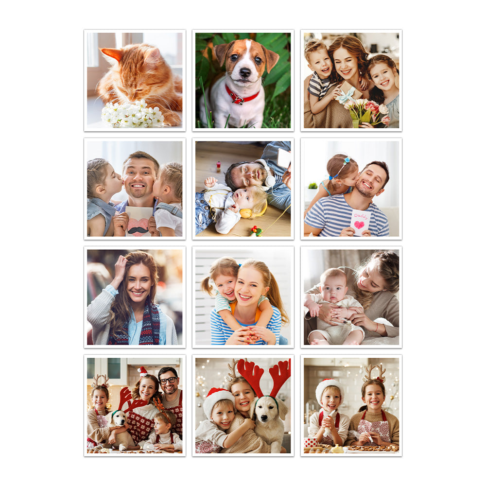 Imanes Personalizados con Fotos (Set de 12) para Refrigerador
