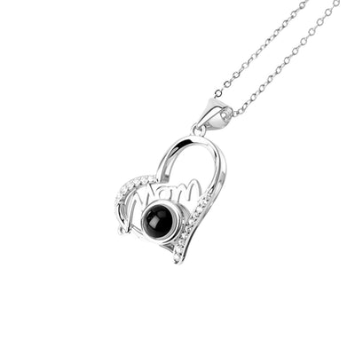 Collar Personalizado de Proyección en Forma de Corazón para Mamá