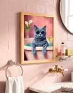 Cuadro Personalizado de Mascota – Edición Bath & Cocktail