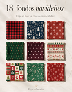 Fondos navideños para la frazada con retrato de mascota: cuadros rojos, pinos, copos de nieve y renos