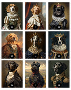Retrato Personalizado de Mascota Estilo Realeza – Cuadro Enmarcado