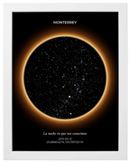 Eclipse, mapa estelar personalizado con marco blanco