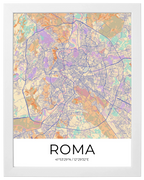Nuestra Ciudad, mapa de ciudad personalizado con marco blanco