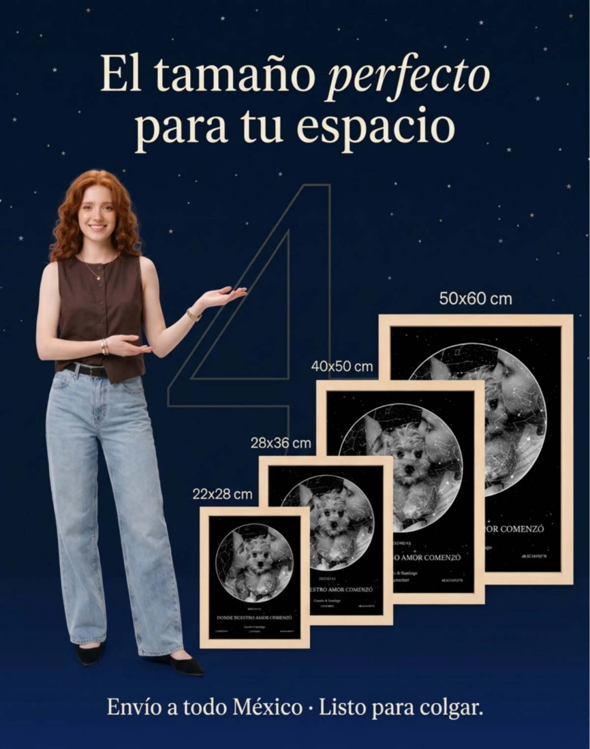 Recuerdo Estelar, mapa de estrellas con foto: vista 7