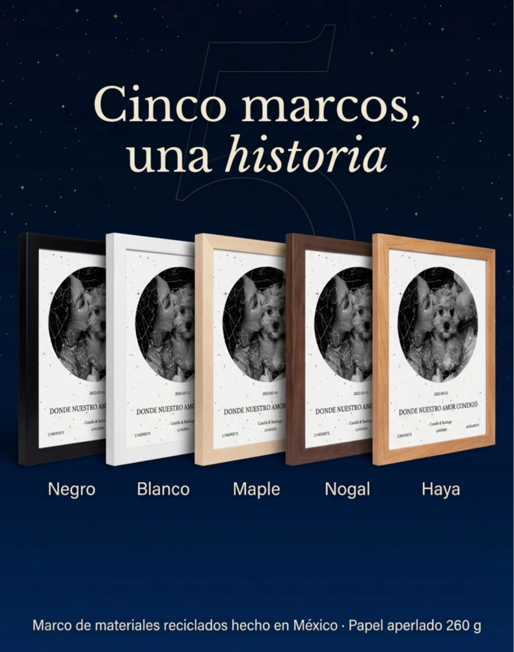 Recuerdo Estelar, mapa de estrellas con foto: vista 6