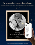 Recuerdo Estelar, mapa de estrellas con foto: vista 3
