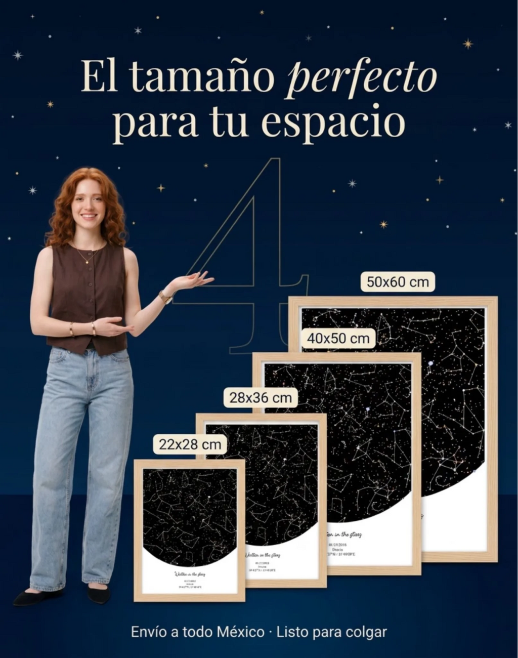 Postal Estelar, mapa de estrellas personalizado: vista 5