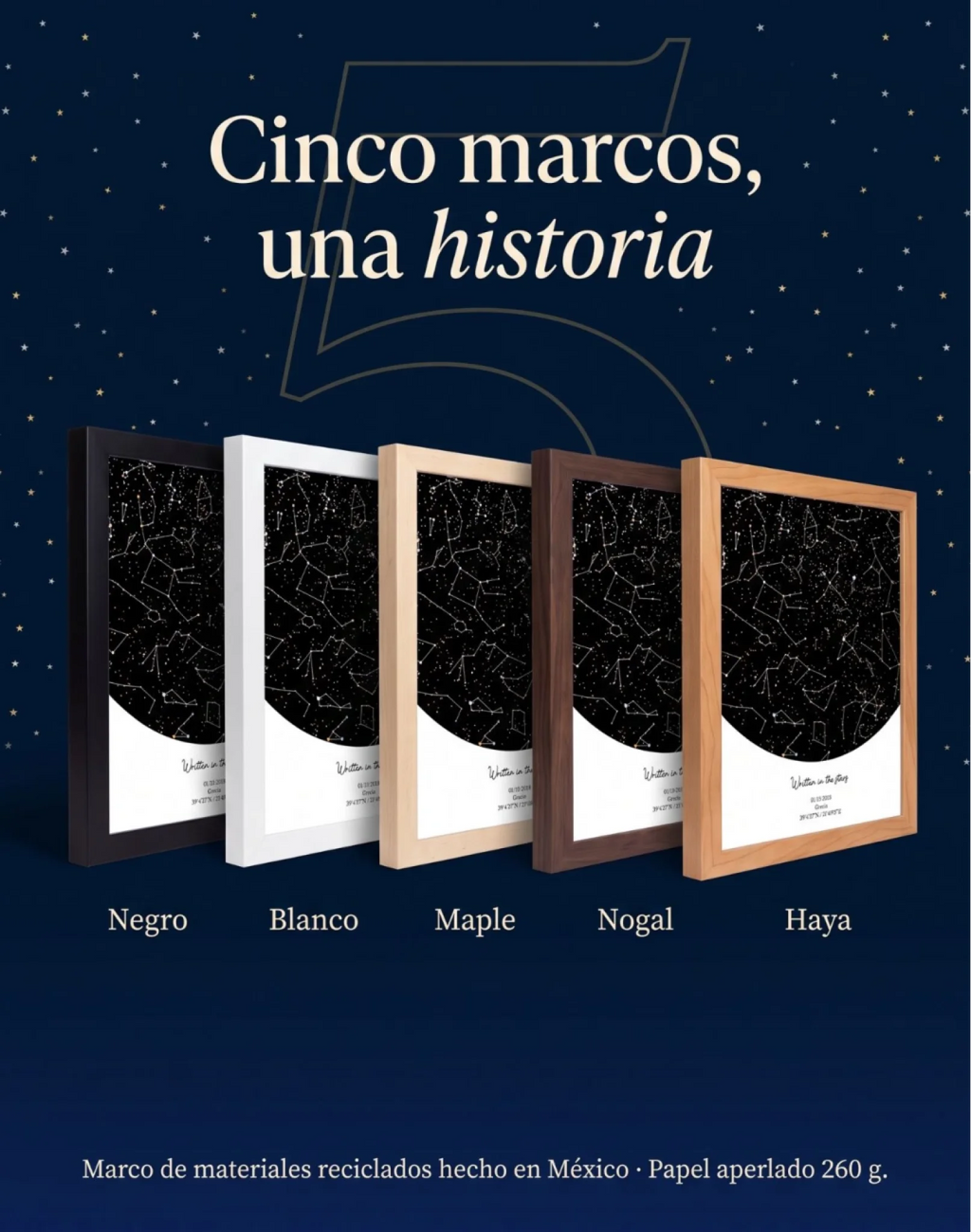 Postal Estelar, mapa de estrellas personalizado: vista 4