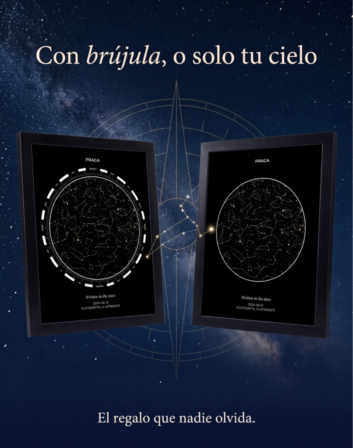 Estrellas de Colores, mapa estelar personalizado: vista 6