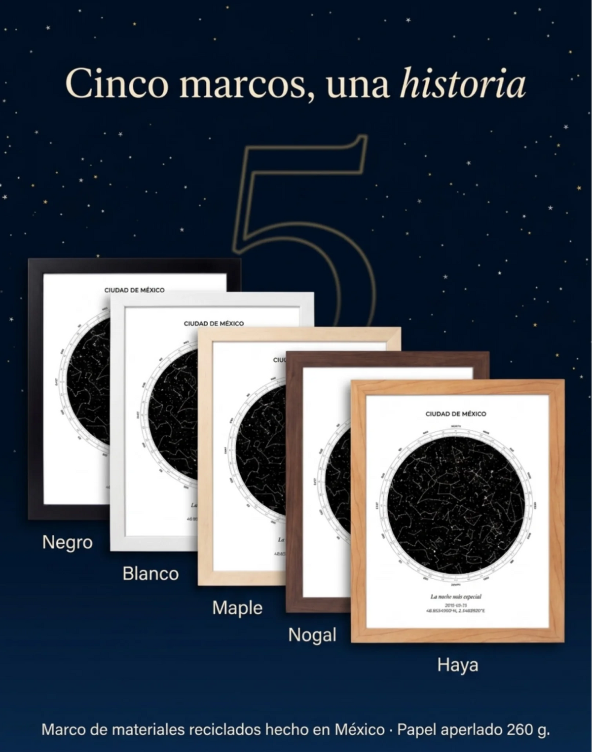 Estrellas de Colores, mapa estelar personalizado: vista 9